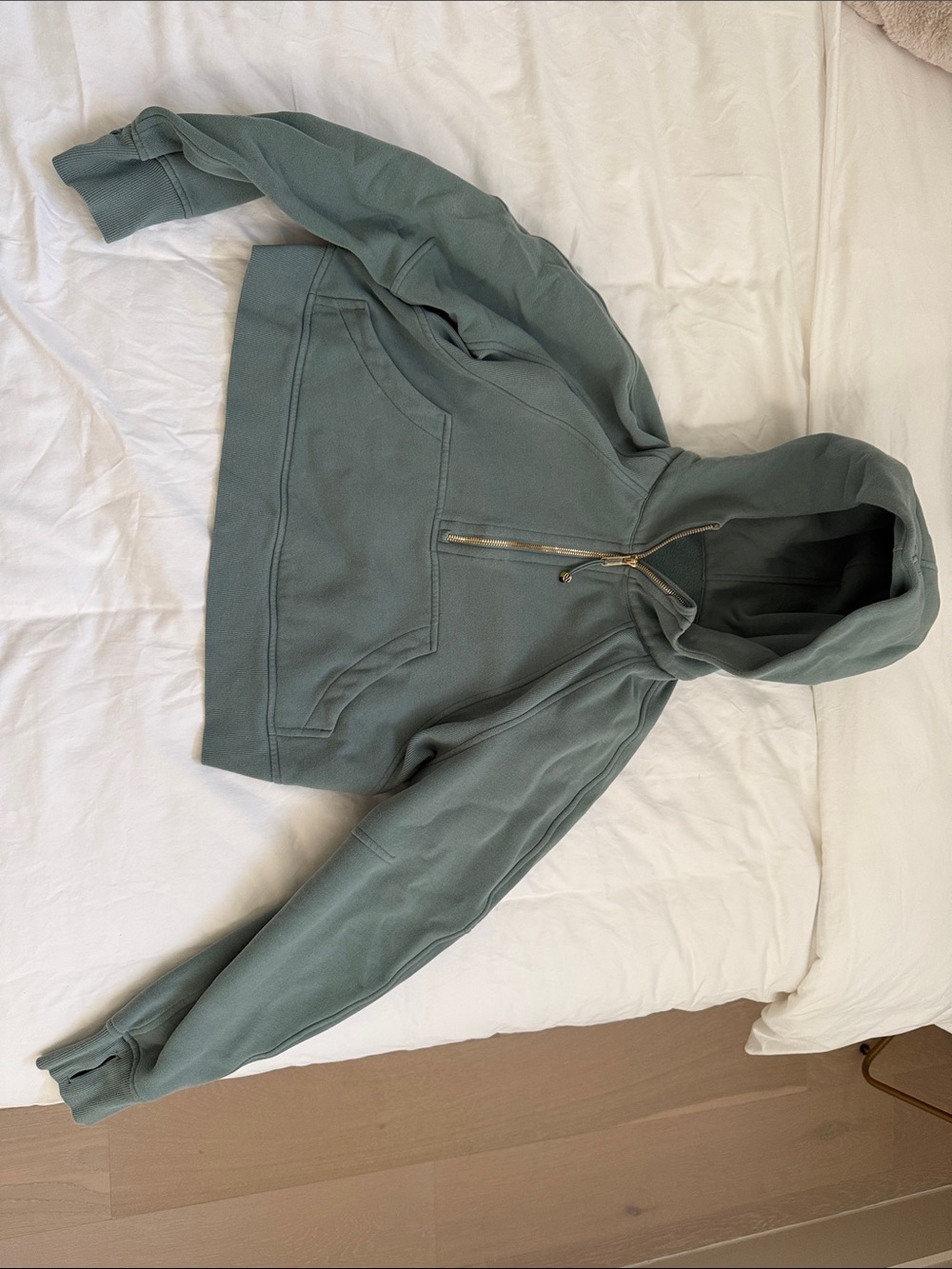 lululemon athletica Scuba oversized half zip hoodie (crater blue/gold)